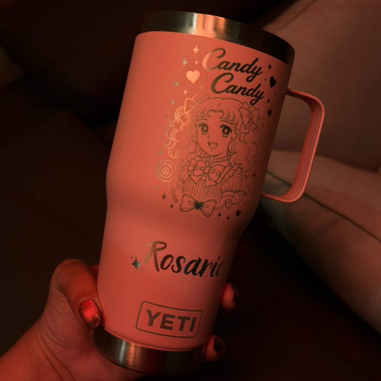 Termo 30 oz. con asa y grabado laser personalizado 2