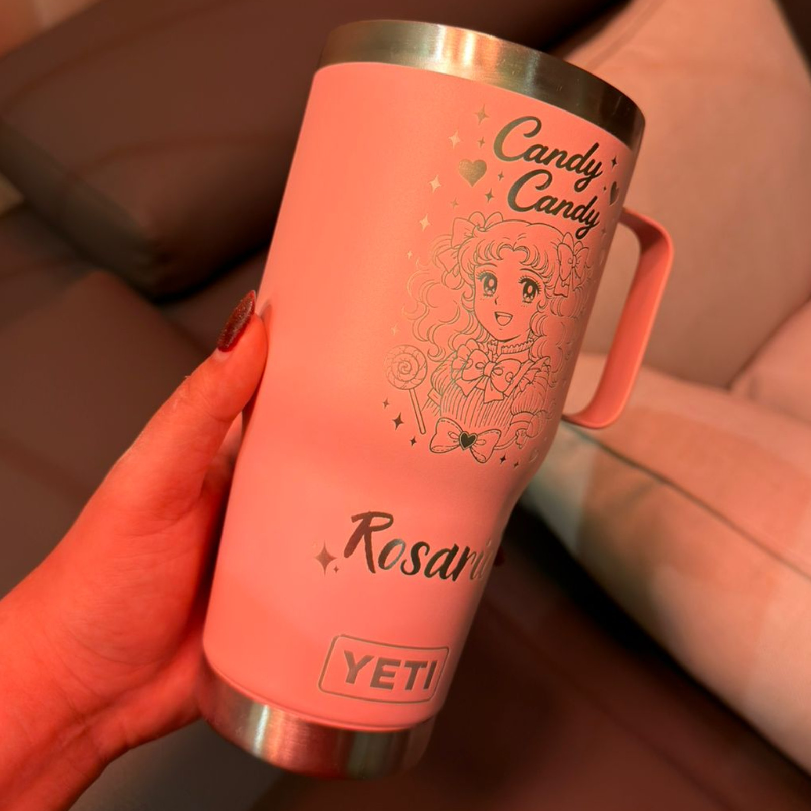 Termo 30 oz. con asa y grabado laser personalizado